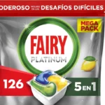 pack x126 cápsulas de Fairy Platinum All in One Limón