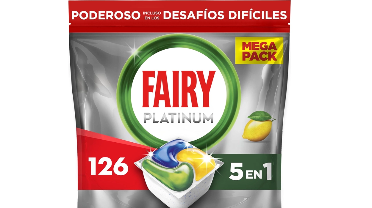 pack x126 cápsulas de Fairy Platinum All in One Limón