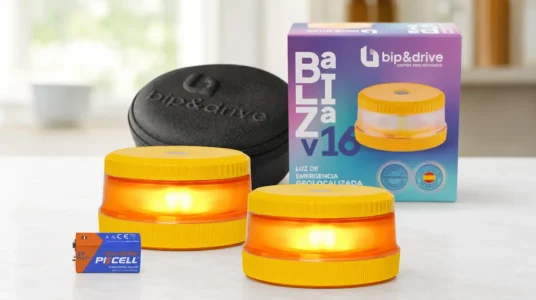 Pack x2 balizas V16 Bip&Drive homologadas para DGT 3.0 con geolocalización