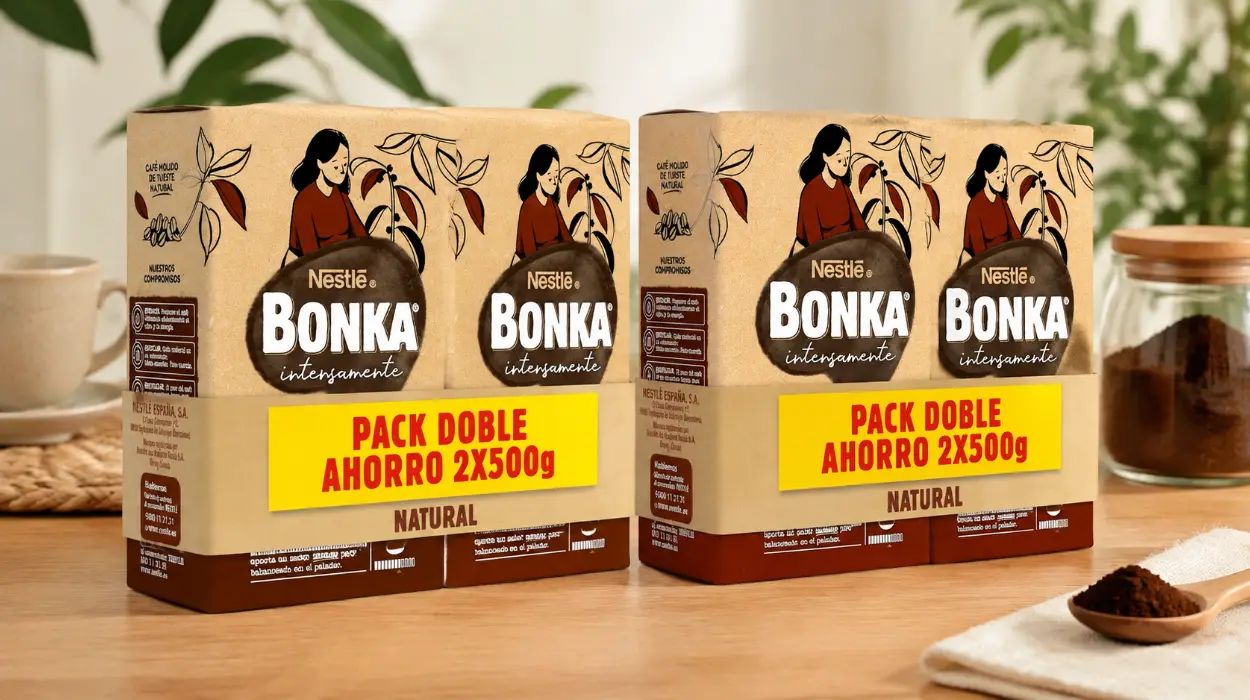 Pack x4 Café Molido Natural Bonka de 500 g con descuento