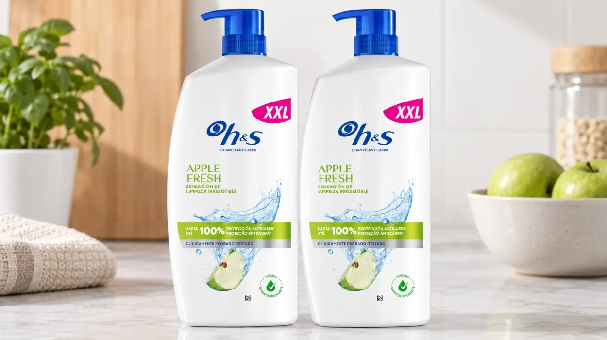 Pack x2 champús H&S Apple Fresh anticaspa de 1 l para todo tipo de pelo