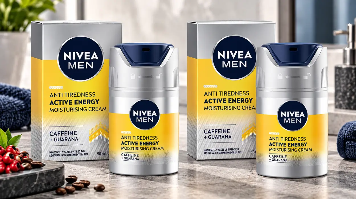 Pack x2 de crema NIVEA MEN Active Energy de 50 ml con cafeína y guaraná