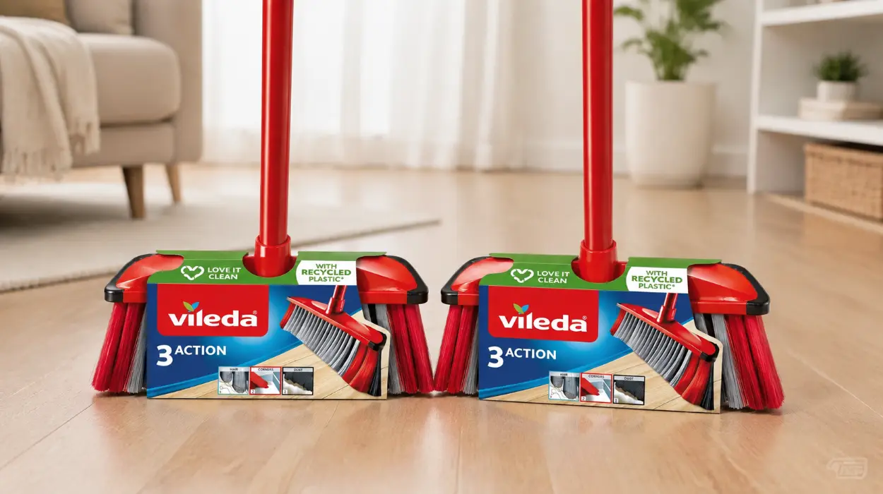 Pack de 2 escobas Vileda 3Action para interiores con 3 tipos de cerdas