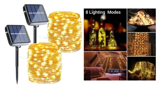 pack x2 guirnaldas led solares Joomer