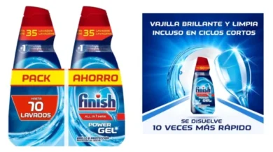pack x2 lavavajillas Finish All in 1 Max Power Gel (70 lavados en total)