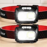 Pack x2 linternas frontales Blukar LED recargables con luz manos libres