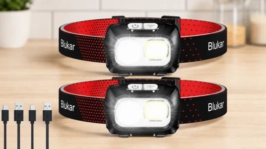 Pack x2 linternas frontales Blukar LED recargables con luz manos libres