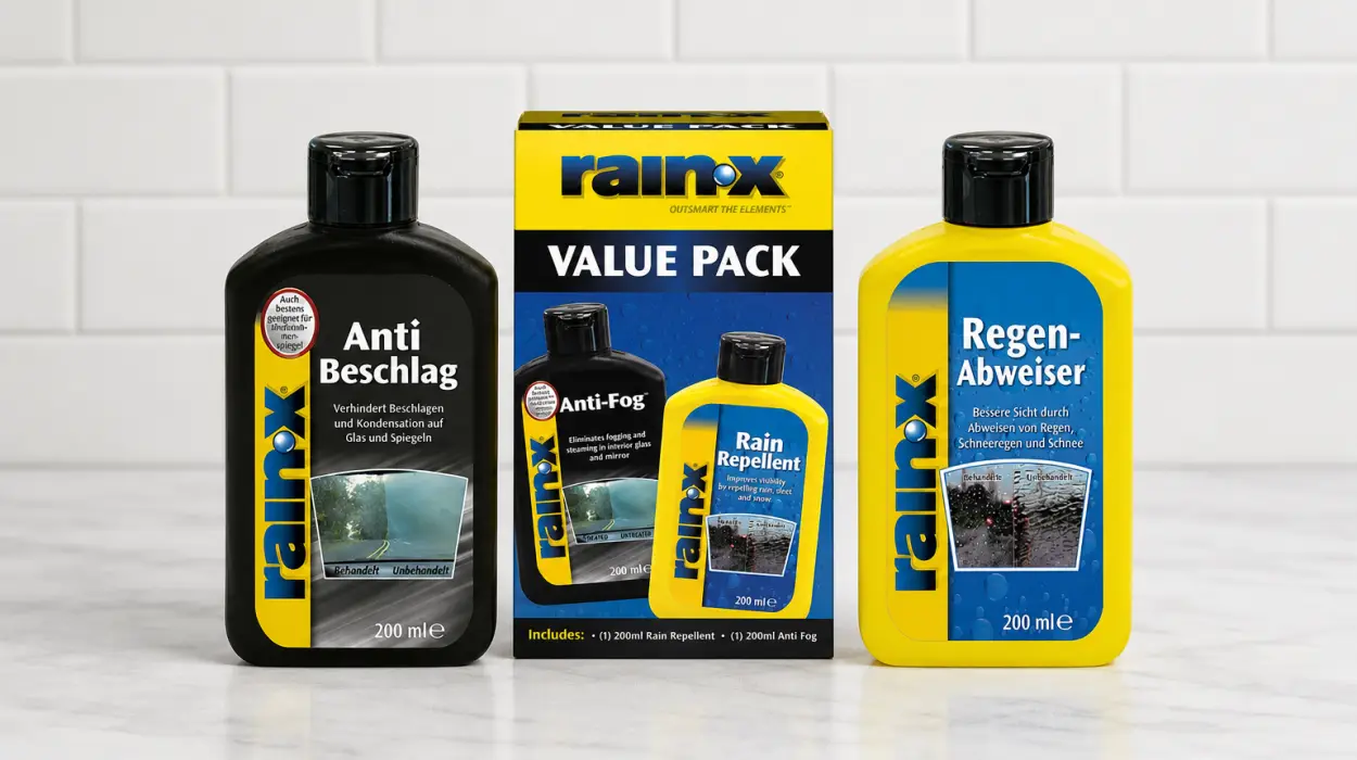 Pack x2 Rain-X antilluvia y antivaho para parabrisas de 200 ml