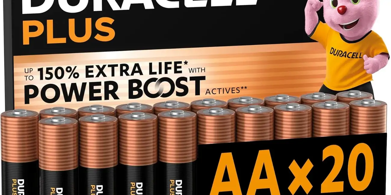 Pack x20 pilas alcalinas Duracell Plus Pilas AA de 1,5 V