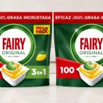 Pack x200 cápsulas de lavavajillas Fairy Original Todo en Uno con aroma a limón