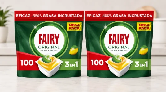 Pack x200 cápsulas de lavavajillas Fairy Original Todo en Uno con aroma a limón