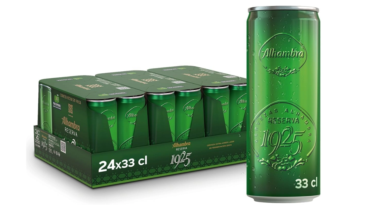 pack x24 latas de cerveza Alhambra Reserva 1925 de 33 cl