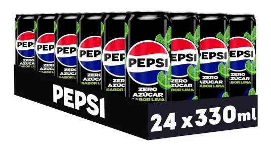 Pack x24 Pepsi Max Lima Zero azúcar de 33 cl ¡Sólo 0,50€ cada lata!