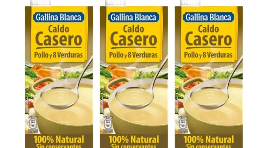 Pack x3 Caldo Casero de Pollo y 8 Verduras 100% Natural Gallina Blanca de 1L