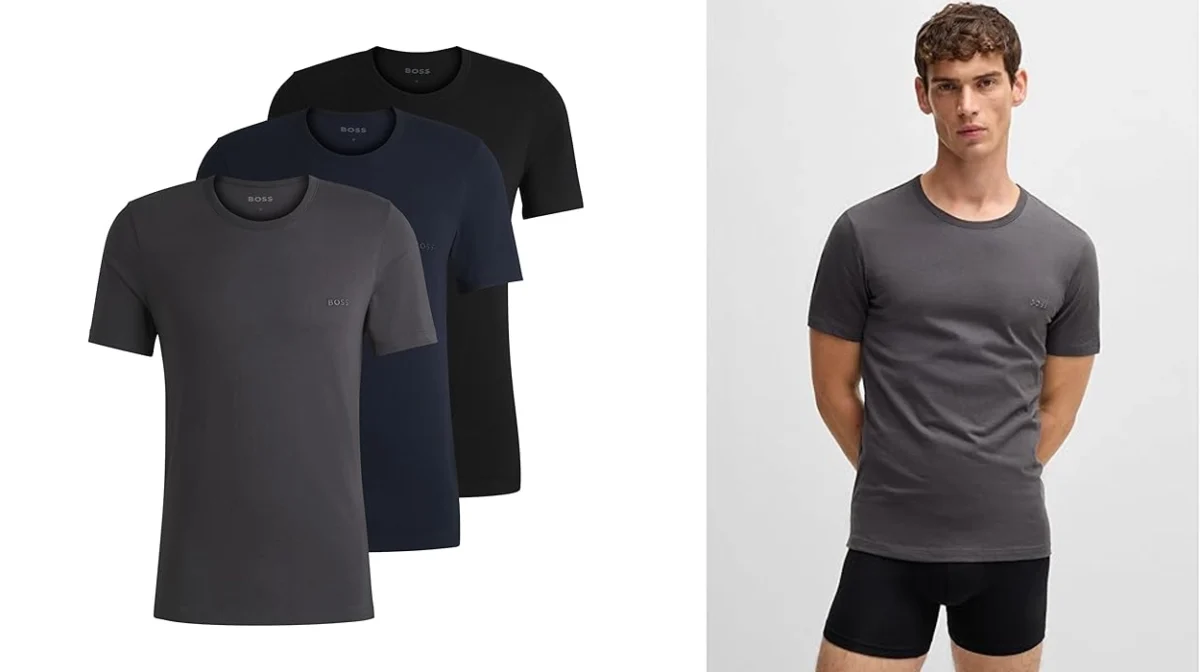 Pack de 3 camisetas interiores Hugo Boss Mix & Match para hombre