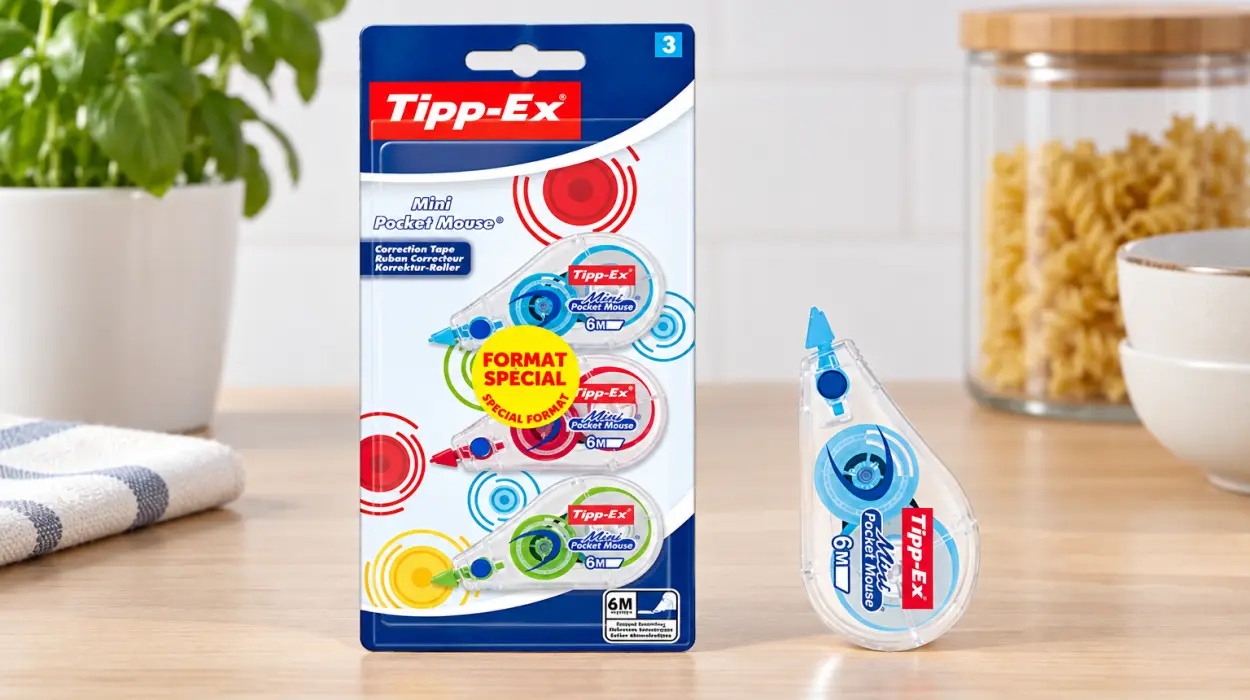 Pack de 3 cintas correctoras Tipp-Ex Mini Pocket Mouse para corregir tus apuntes