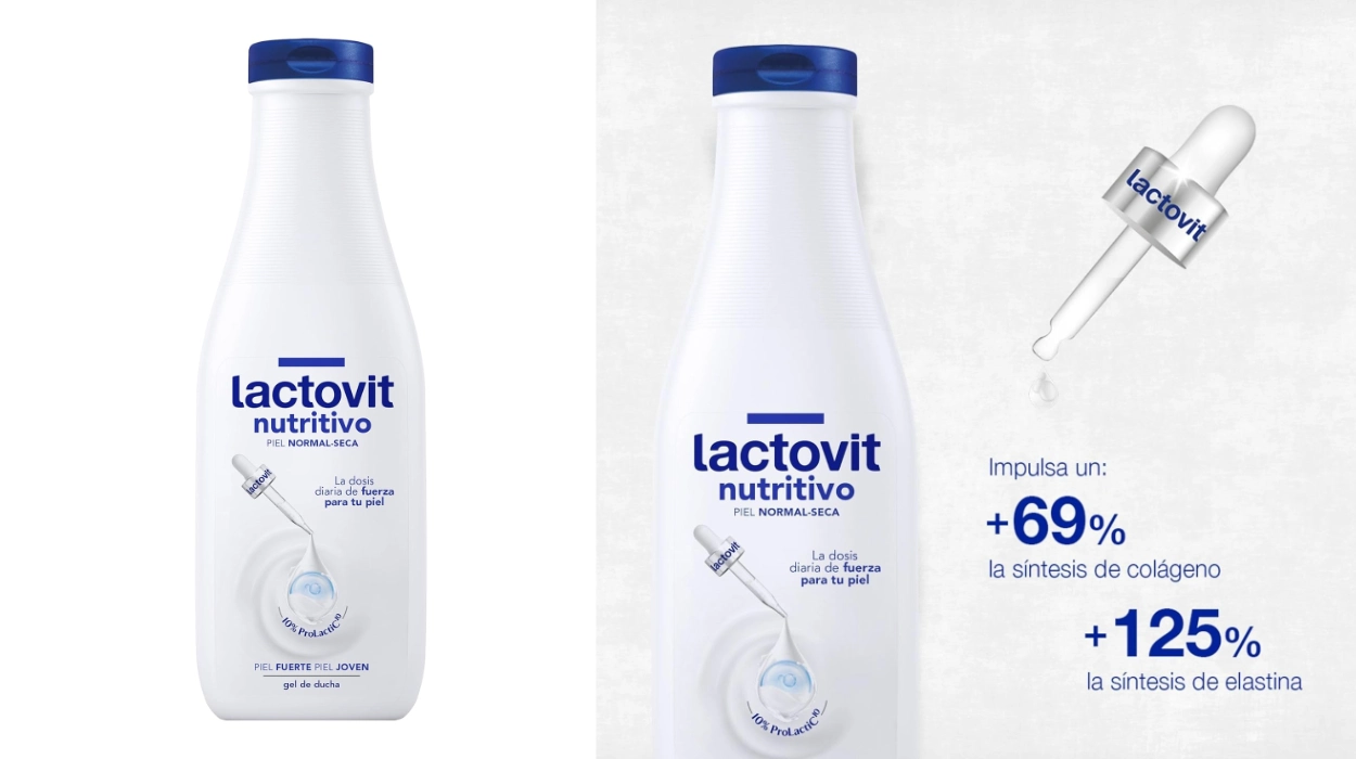 pack x3 gel de ducha nutritivo e hidratante Lactovit de 550 ml para pieles normales y secas