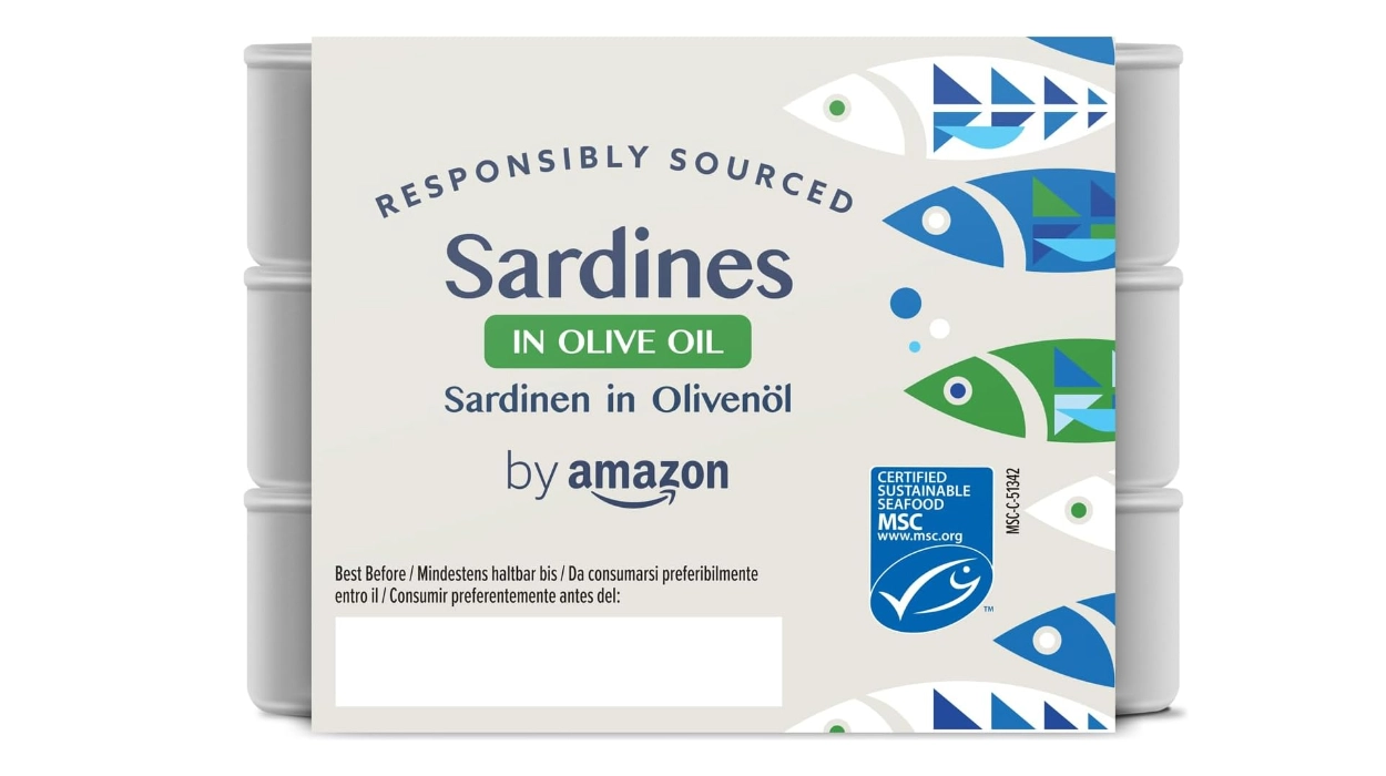 pack x3 latas de sardinas en aceite de oliva by Amazon de 125 g