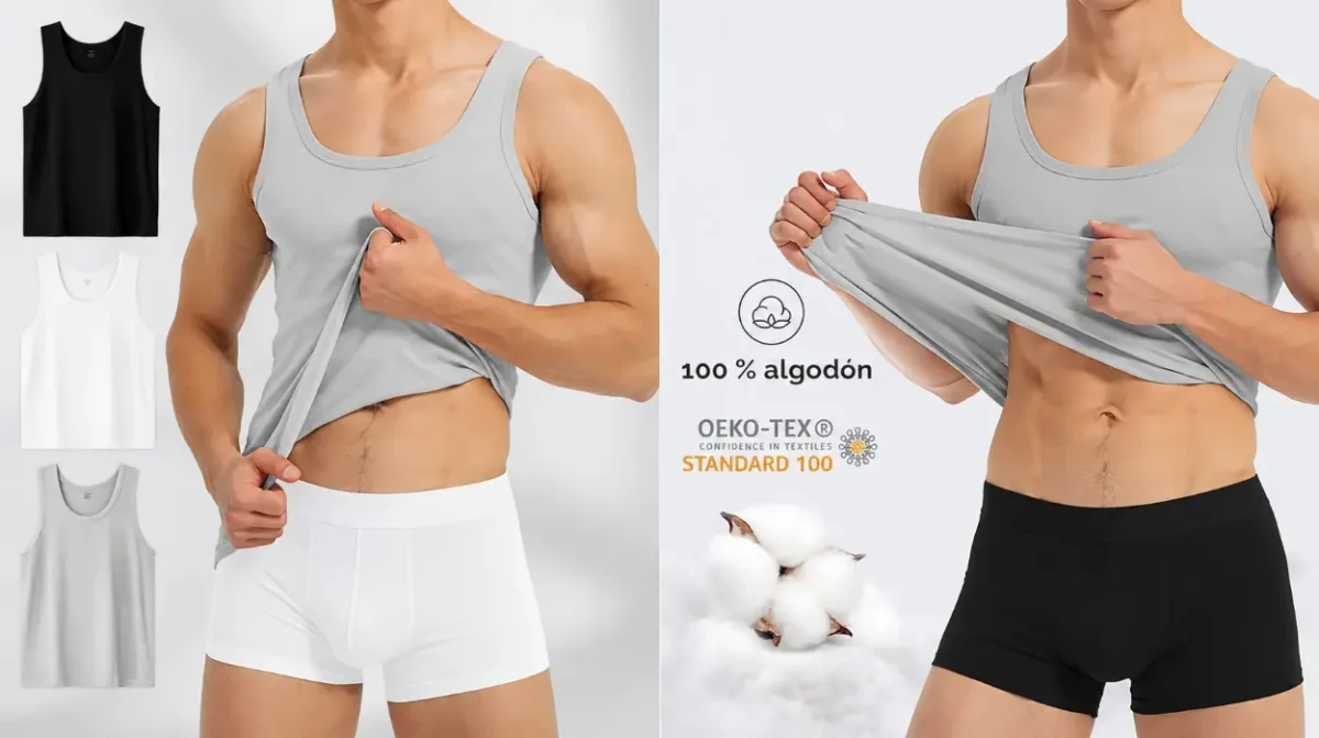 Pack x3 camisetas de tirantes YouShow de algodón para hombre