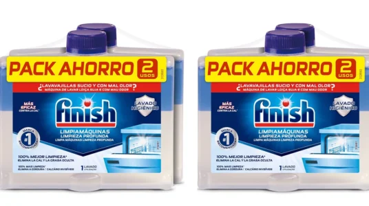 pack x4 Finish limpiamáquinas líquido para lavavajillas de 250 ml
