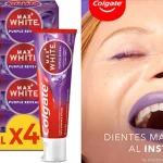 Pack x4 Dentífrico blanqueador Colgate Max White Purple Reveal