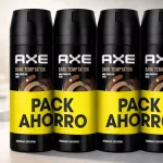 Pack x4 Desodorantes Axe Dark Temptation de 150 ml para hombre