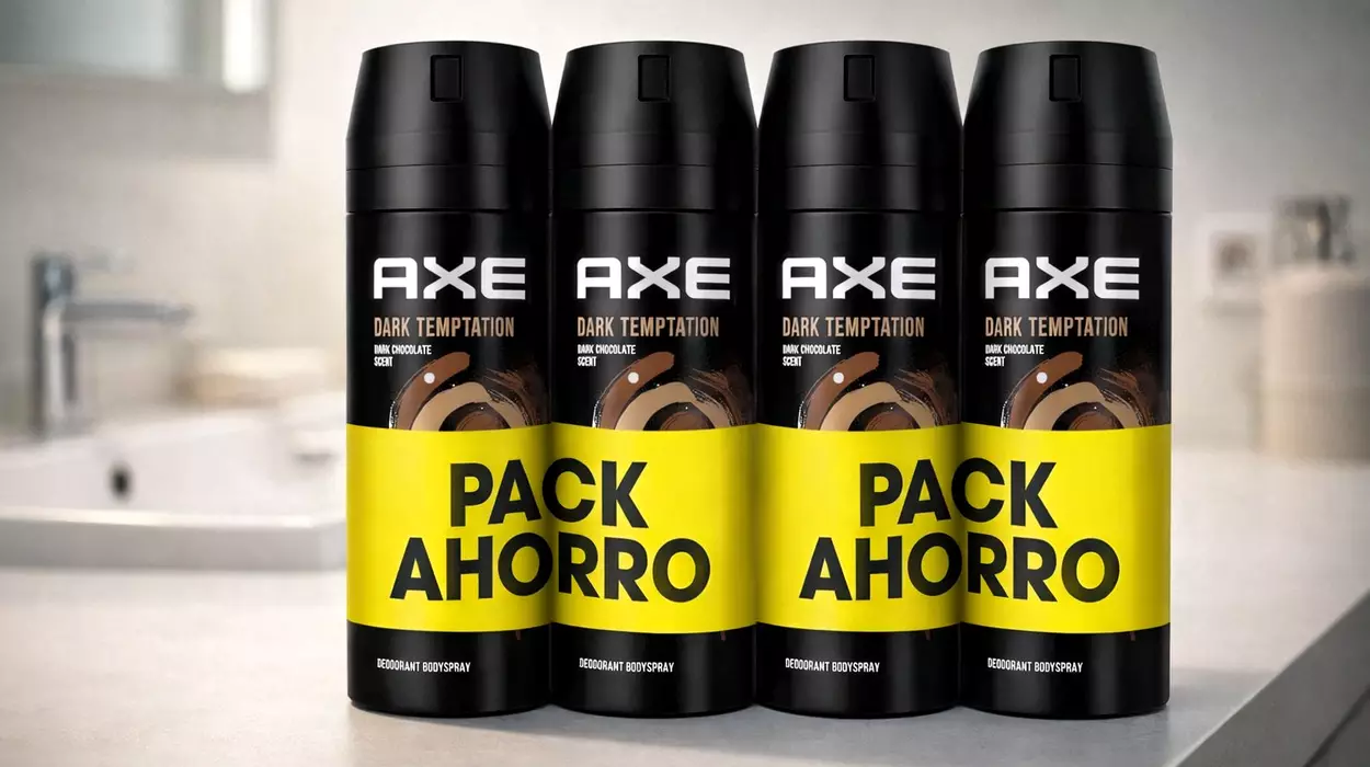 Pack x4 Desodorantes Axe Dark Temptation de 150 ml para hombre