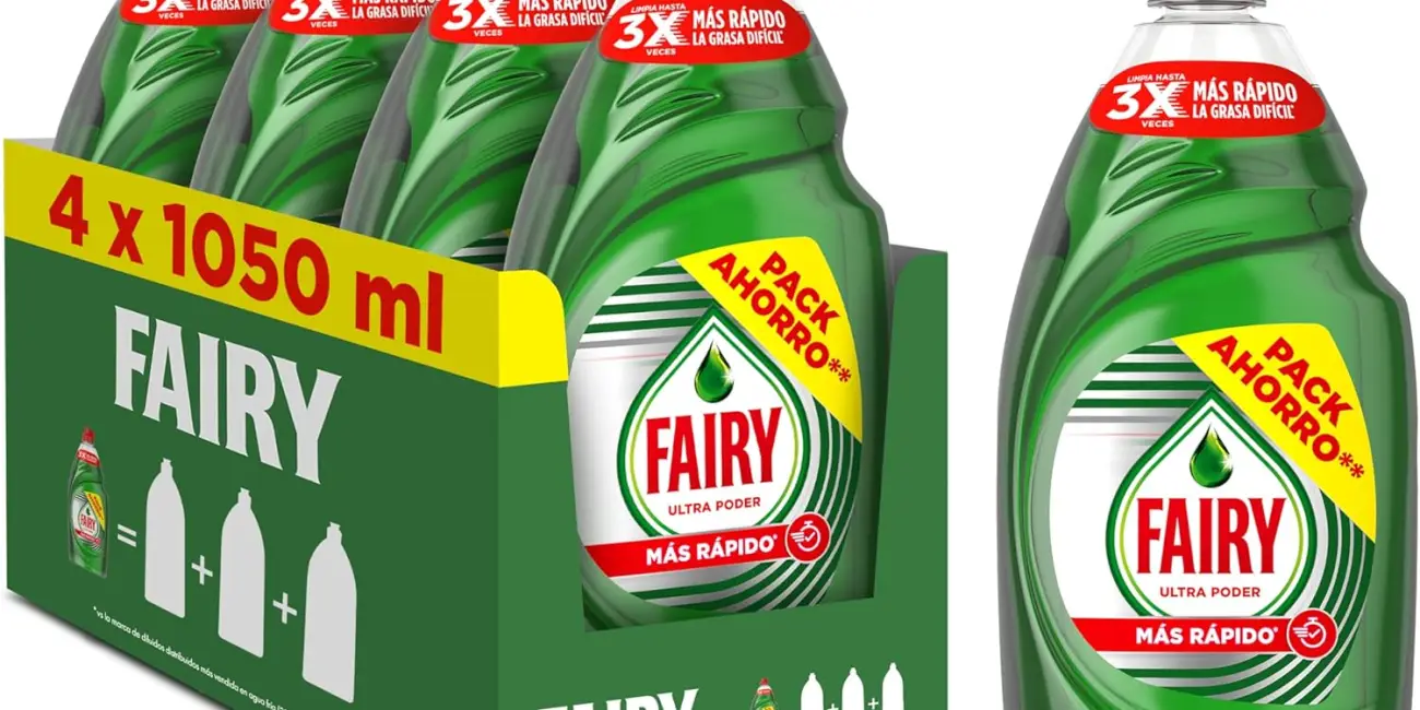 Pack x4 Fairy Ultra Poder Original Líquido Lavavajillas de 1050 ml