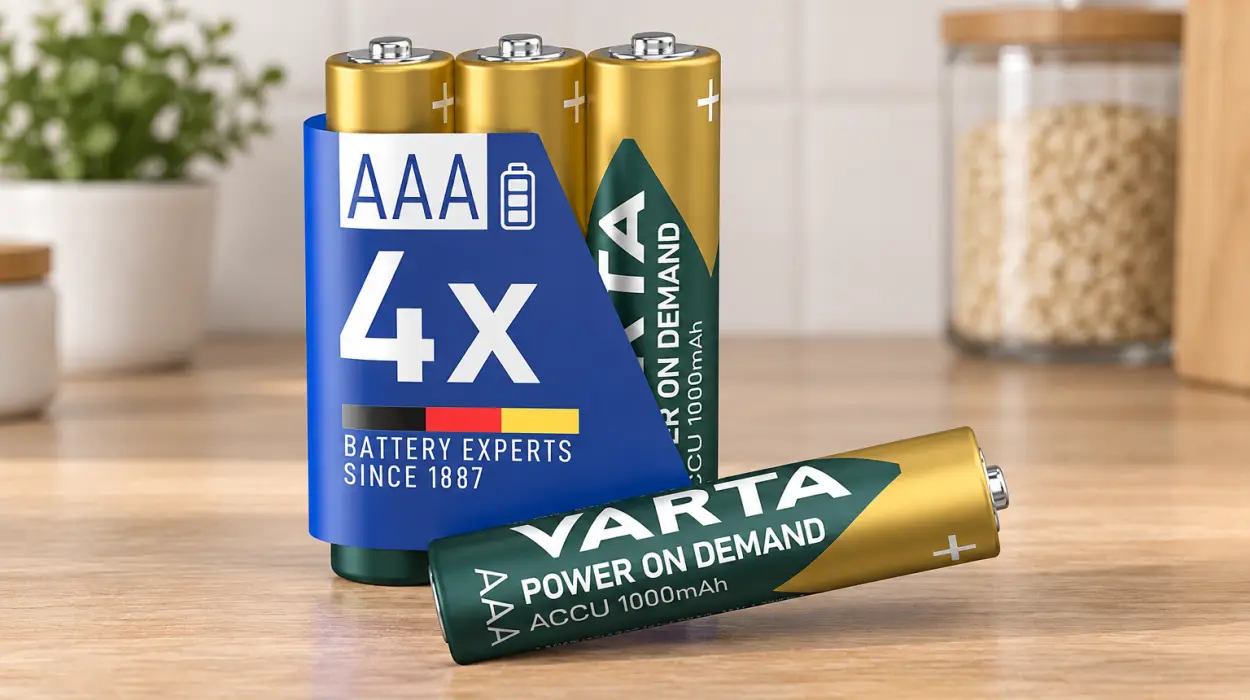 Pack x4 pilas AAA recargables Varta Recharge Accu Power 1000 mAh de alta capacidad