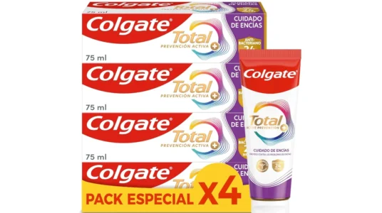 pack x4 tubos de pasta de dientes Colgate Total Prevención Activa + Cuidado de Encías