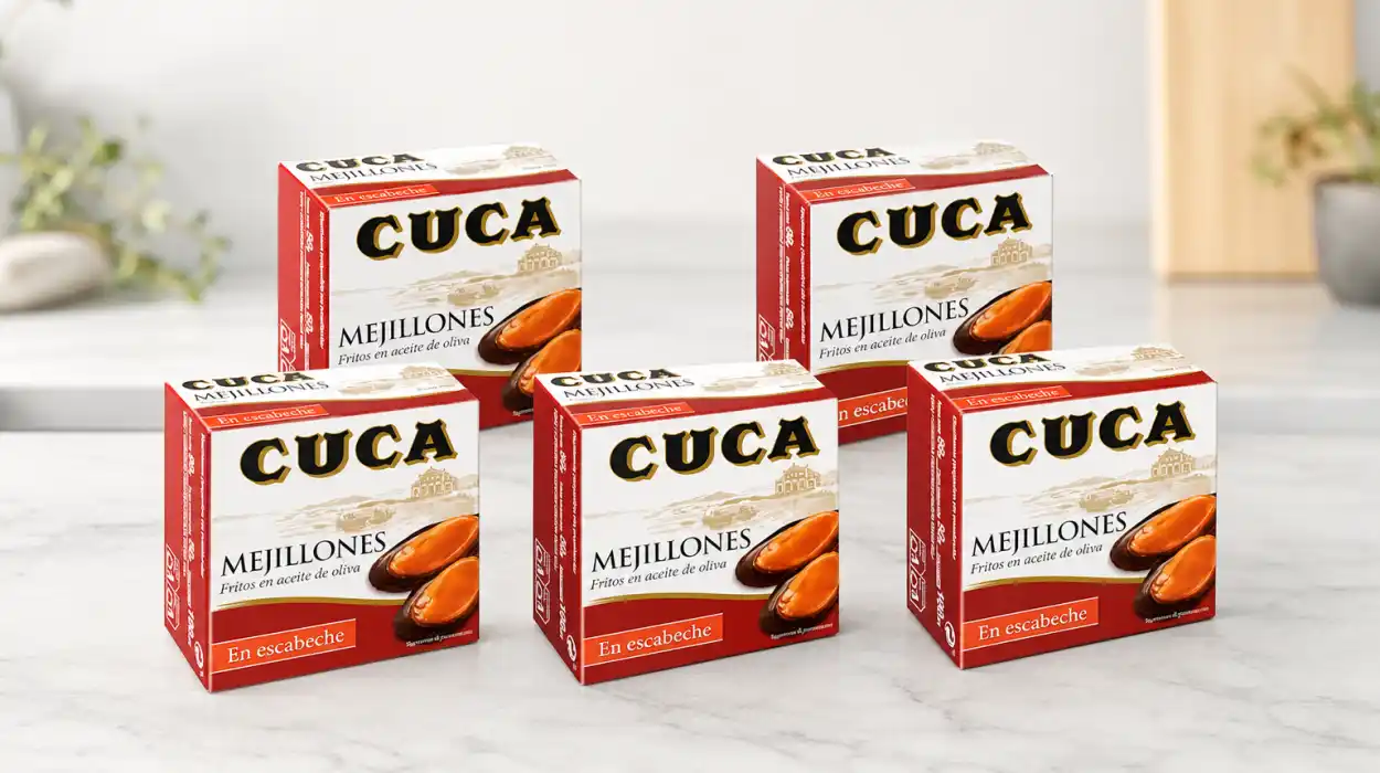 Pack x5 latas de mejillón Cuca en escabeche de 96 g