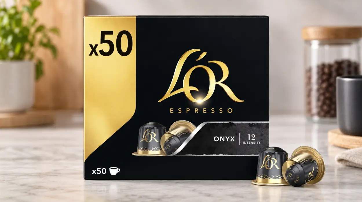 Pack de 50 cápsulas de café L'OR Espresso Onyx de intensidad 12