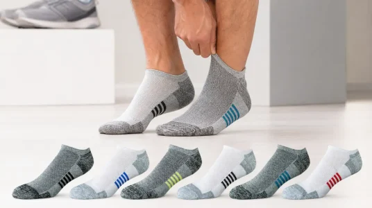 Pack x6 pares de Calcetines Amazon Essentials acolchados para hombre