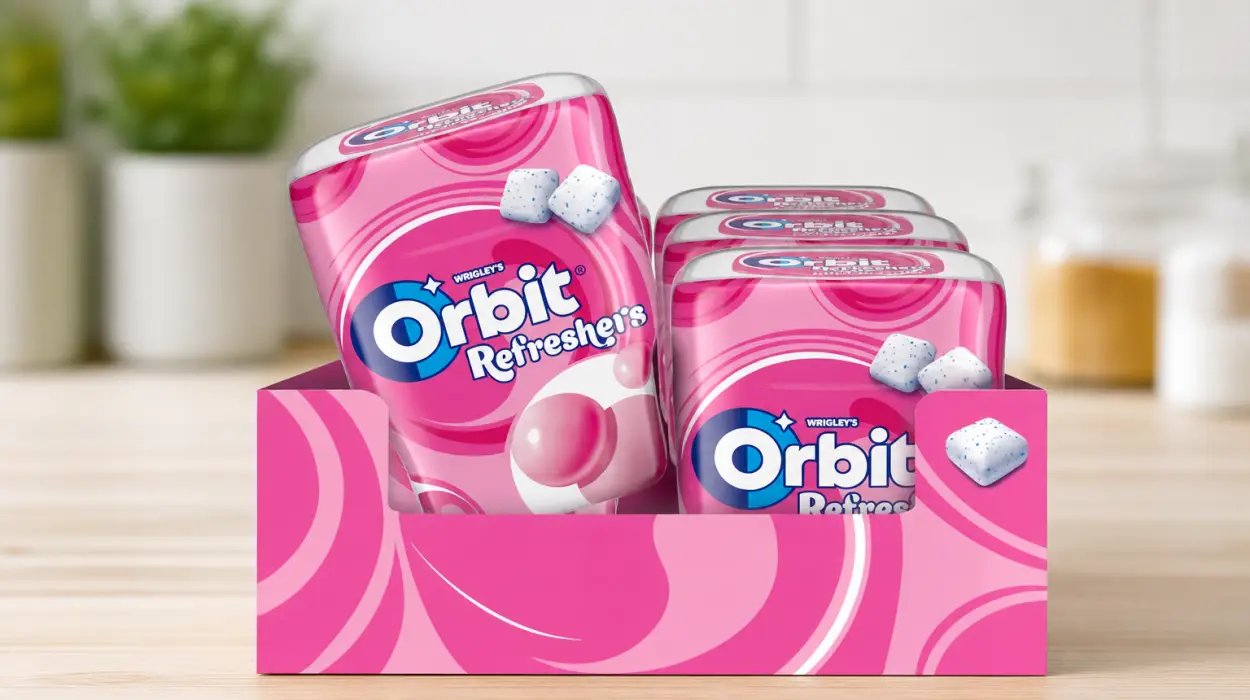 Pack x6 botes de 30 chicles Orbit Refreshers Bubblemint sin azúcar