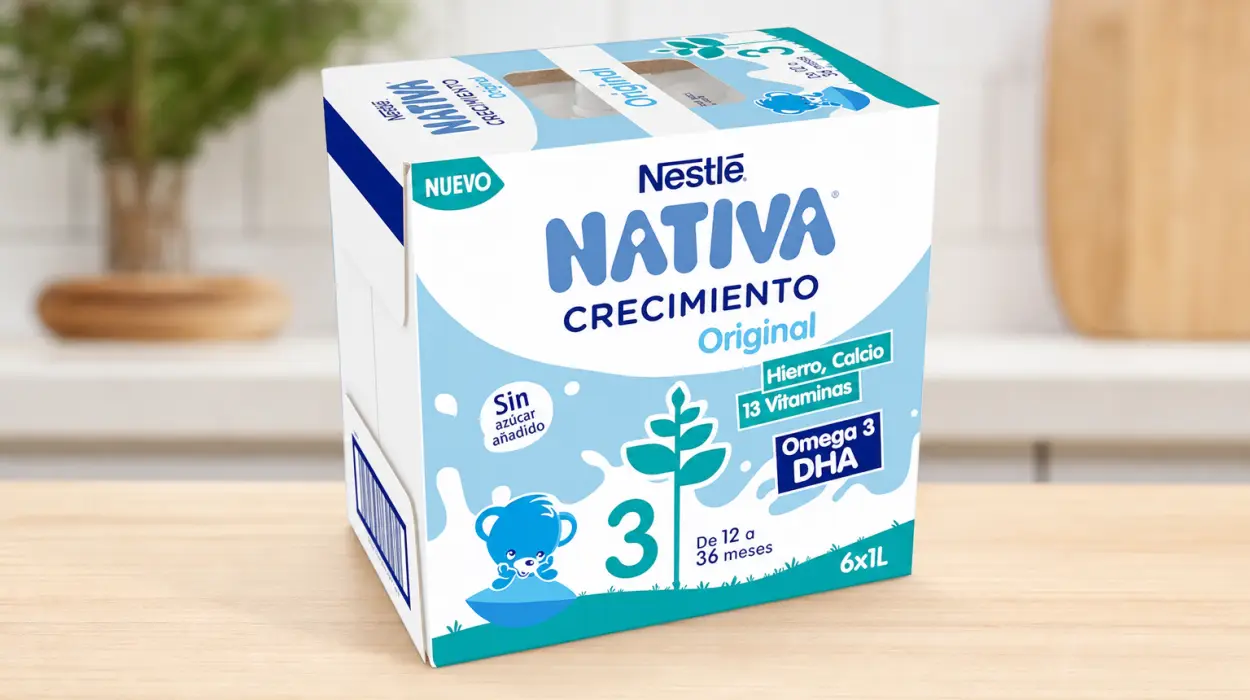 Pack x18 leche líquida Nestlé Nativa 3 sin azúcar añadido a partir de 1 año con 3x2