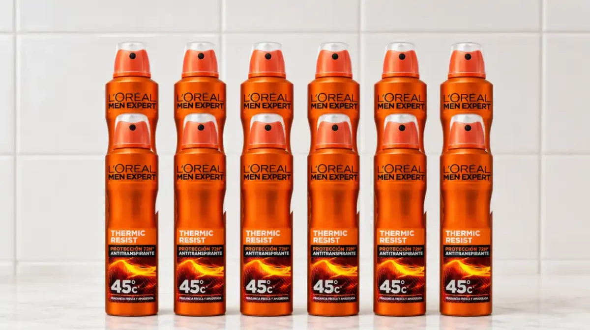 Pack x6 desodorantes L'Oréal Paris Men Expert Thermic Resist con protección de 72 h
