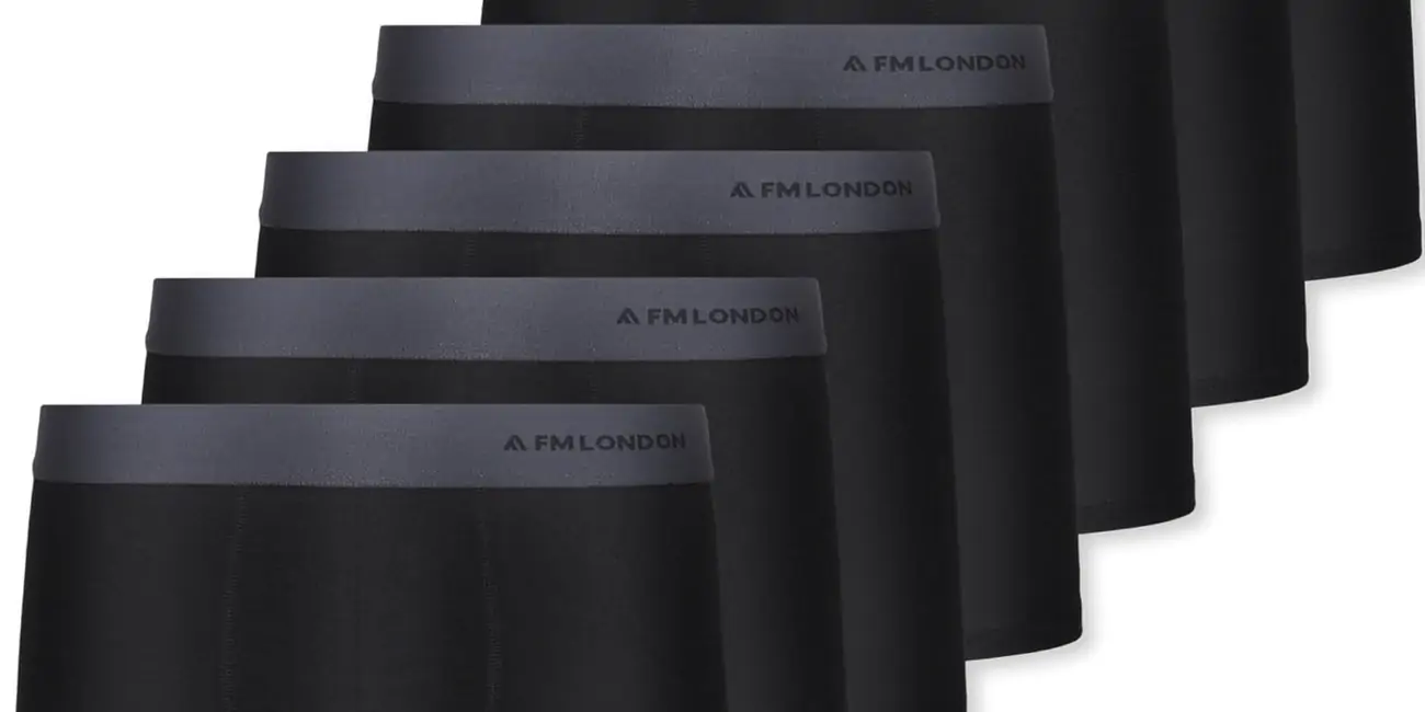 Pack x7 boxers de algodón sin etiquetas FM London para hombre