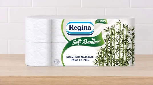 Pack x8 rollos de papel higiénico Regina Soft Bamboo de 3 capas