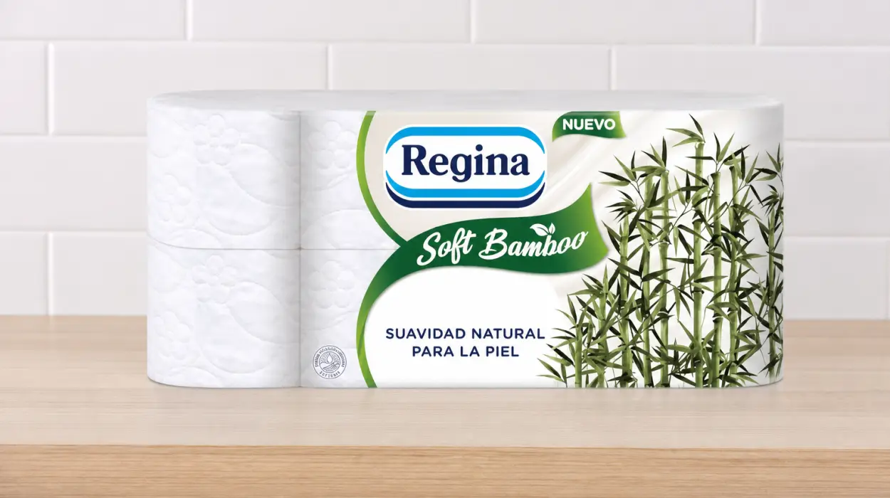 Pack x8 rollos de papel higiénico Regina Soft Bamboo de 3 capas