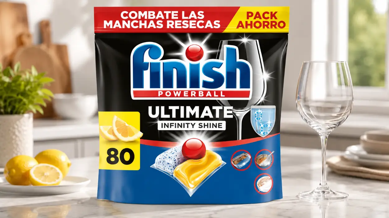 Pack x80 Pastillas para lavavajillas Finish Powerball Ultimate Infinity Shine