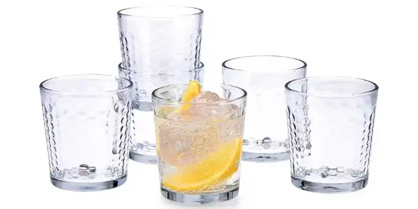 Set de 12 vasos de vidrio bajos QUID GALA