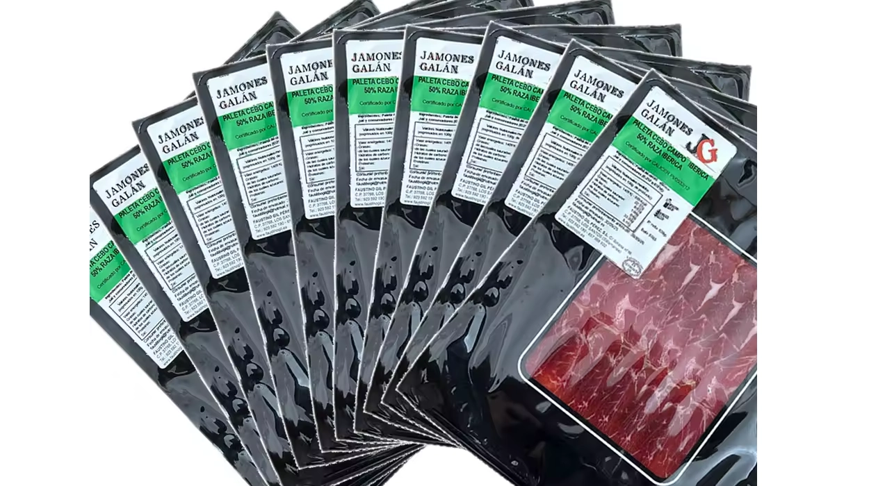 paleta cebo 50% ibérica Jamones Galán en lonchas