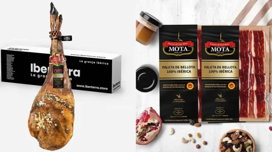 Paleta de bellota 100% Ibérica D.O.P. Mota loncheada a cuchillo