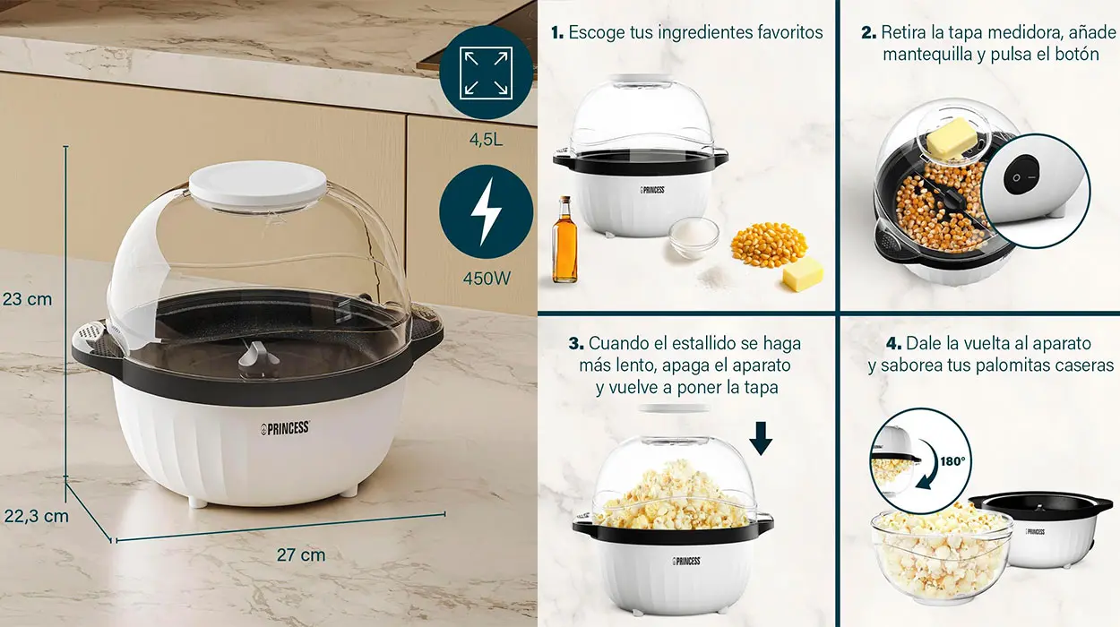 Chollo Máquina de palomitas Princess de 4,5 litros barata