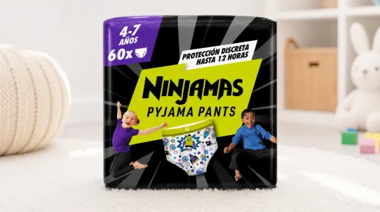 Pañal-braguita Dodot Ninjamas para la noche, talla 4-7 años, pack de 60