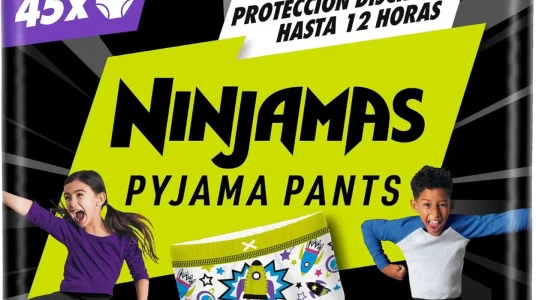 Pañales tipo braguita Dodot Ninjamas para niños de 8 a 12 años, protección nocturna antifugas