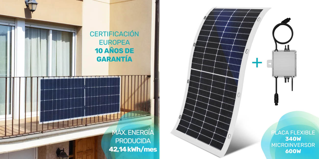 Kit panel solar auto-enchufable para balcón TAURUS 340W