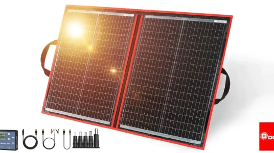 Panel solar plegable portátil Dokio de 100 W