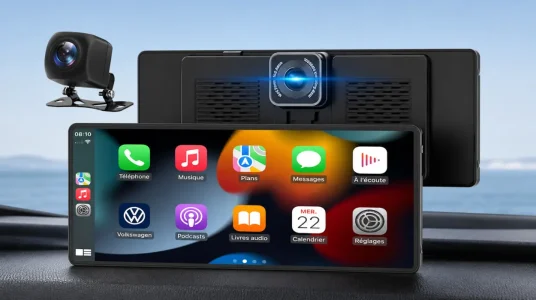 Pantalla para coche CarPlay y Android Auto de 10,26 pulgadas con cámaras delanteras y traseras