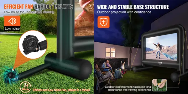 Pantalla de proyección inflable VEVOR